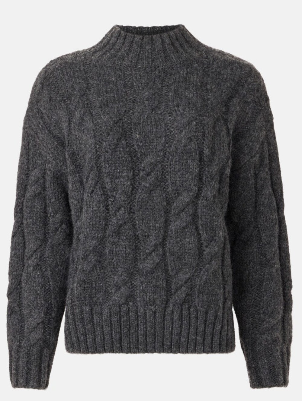 ROAM Avignon Cable Knit Sweater Mock Neck Long Sleeve Size M